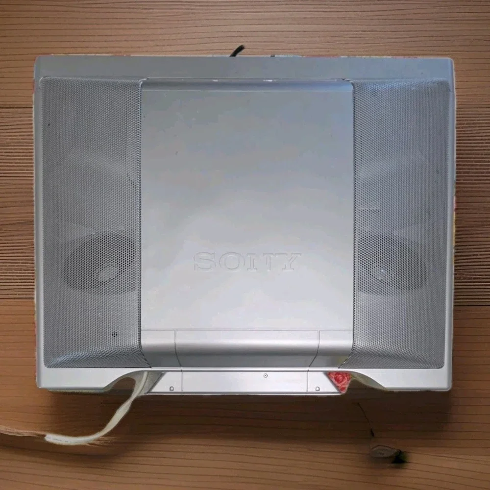 Sony ICF-CD553RM Kitchen Clock Radio Under Cabinet TV Weather FM Am Tuner CD